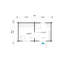 Lasita 13.5 x 7.5 Ft. Pent Roof Sauna Log Cabin With Tempered Double Glazed Windows (44mm)