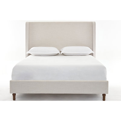 Stylish King Bed Featuring 54" Warm Upholstered Headboard - Metal Framework, Bedroom Decoration, Box Spring Required, Easy Assembly Unique Displays