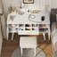 Ensemble de coiffeuse et coiffeuse Elegant Vanity, coiffeuse moderne avec organisateur, bureau d'écriture, port de charge-1305097295