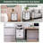 Fabric Storage Cabinet with 2 Drawers & Shelf, Filing Cabinet with Wheels-2090720644