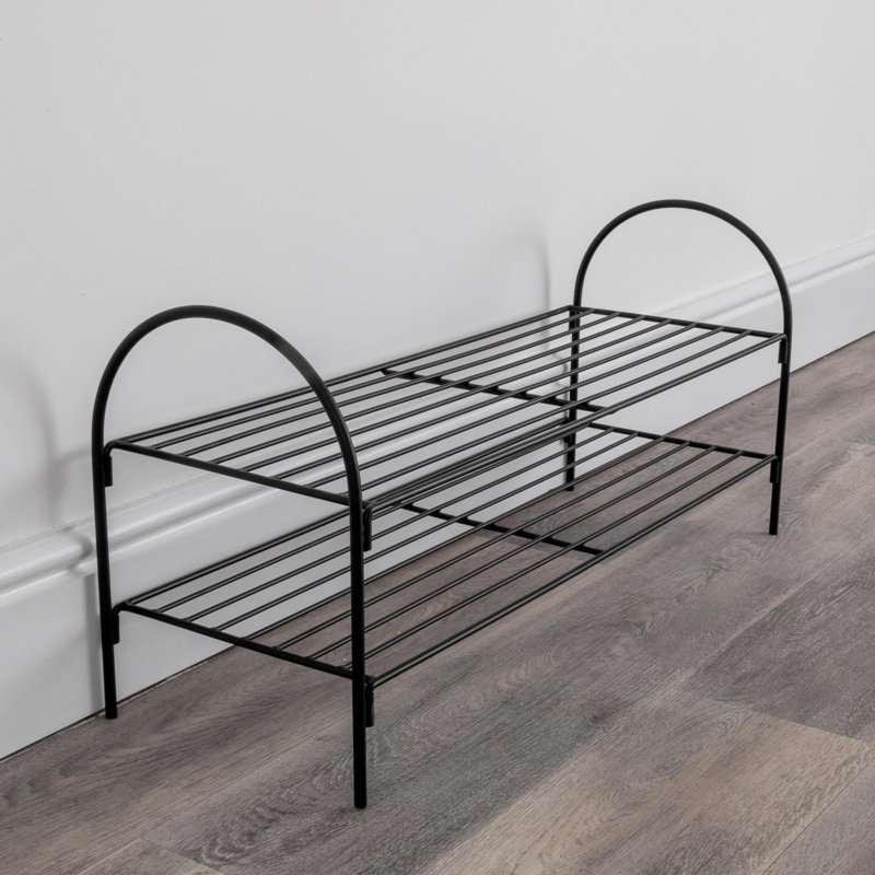 6 Pair Shoe Rack, Black