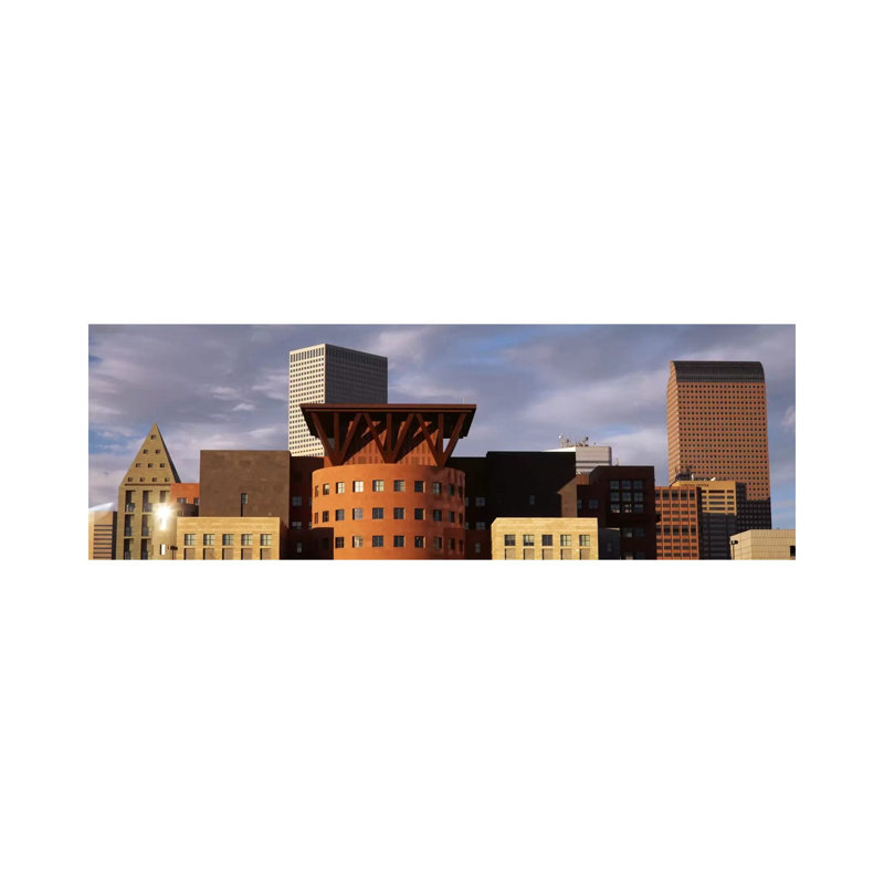 Skyscrapers In The City, Denver, Colorado, USA - Wrapped Canvas Panoramic Print, 121.92 cm H x 40.64 cm W x 1.91 cm D