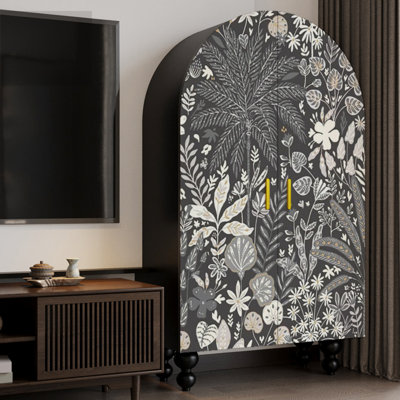 Armoire arquée à deux portes avec portes artistiques