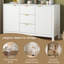 Armoire d'entrée avec motif ondulé - 3 tablettes réglables-1660228032