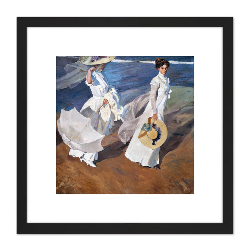 Strolling Along The Seashore by Joaquín Sorolla - Single Picture Frame Painting