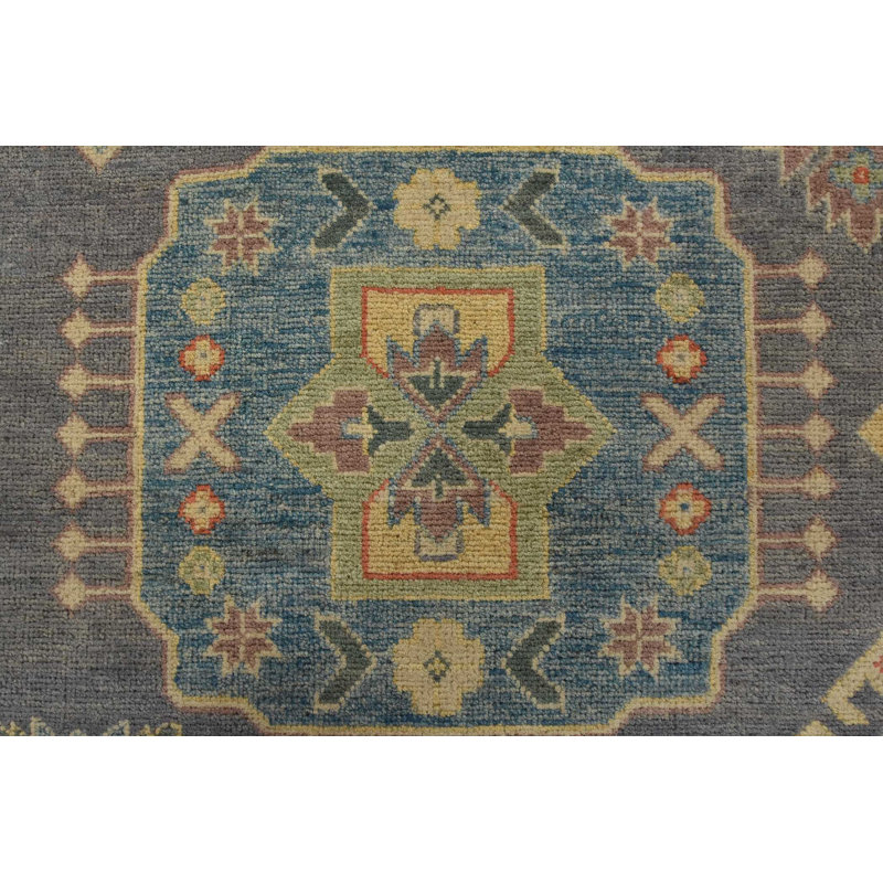 Tapis gris nouvel âge en laine 9 pi x 12 pi 2 po Mouin