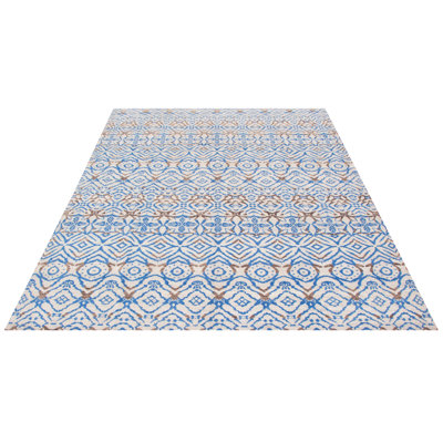Tapis unique en laine noué à la main 8 pi 11 po x 11 pi 10 po nouvel âge Edenbridge