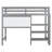 Twin Size Wooden Loft Bed with Desk, Shelves & Writing Board – Space-Saving Kids & Teen Furniture - Gray-523128293