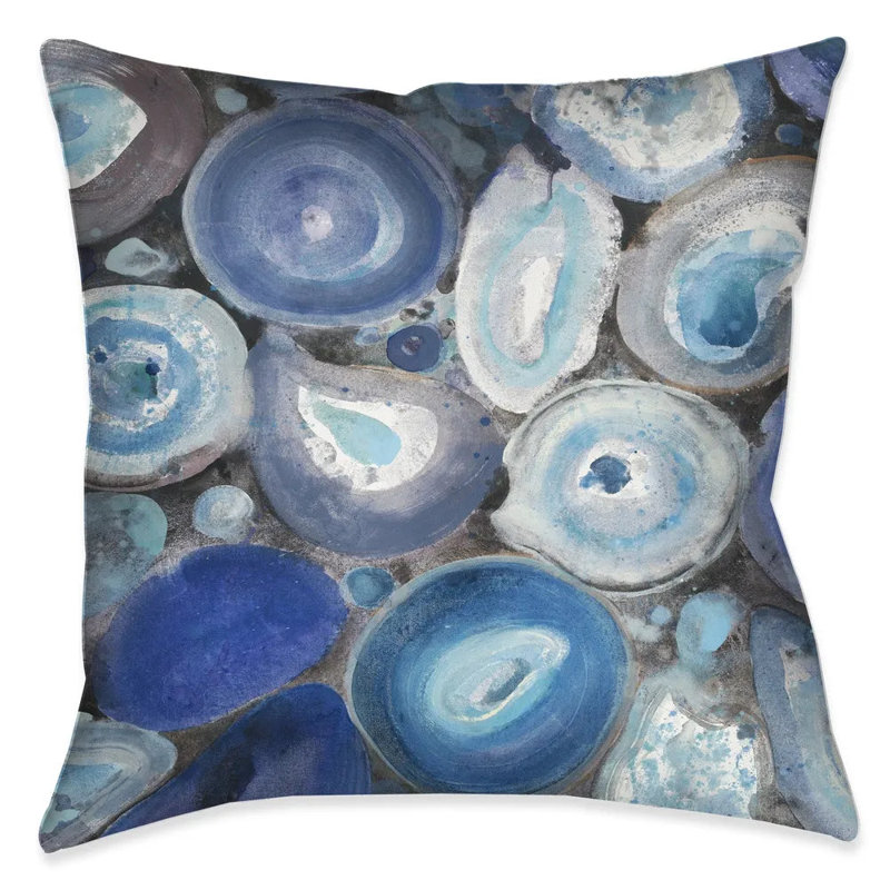 Coussin décoratif d'intérieur Blue Geode