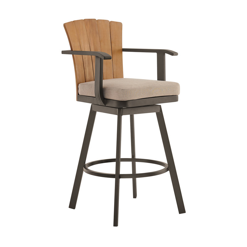 Tabouret de bar ou de bar Javin, Brun, Brun, 26"