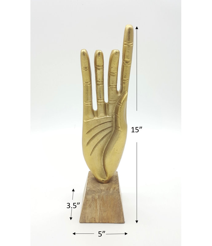 Kersey 38cm Decor Gold  Metal Raising Hand Object