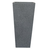 Textured Concrete Effect Tall Garden Plant Pot, Tall Planter with Drainage Holes, Grey Tall Tapered Planter