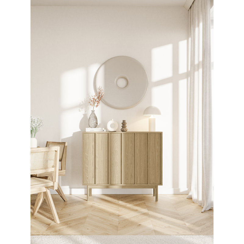 Two-Door Oiled Oak Chest of Drawers