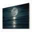 Super Moon Over The Sea I - impression moderne sur bois de pin naturel-58678788