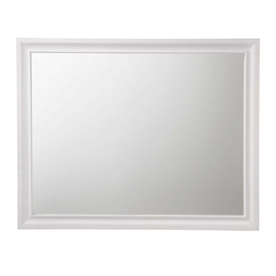 Naima 47"x36" Mirror, White Finish