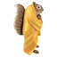 Sensei Monk Zen Squirrel Garden Statue