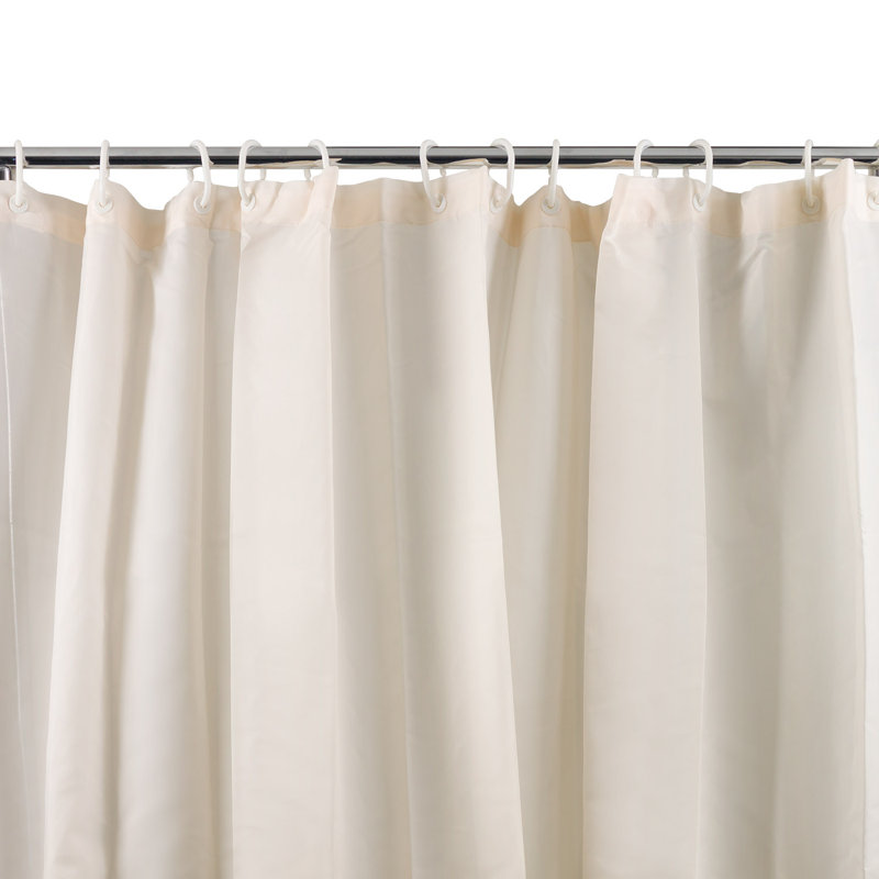 Intars Polyester Shower Curtain, Cream