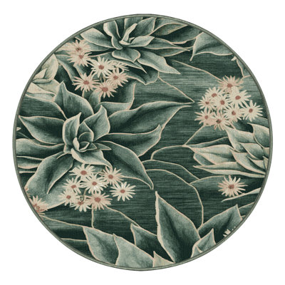 Tapis vert botanique lavable à la machine