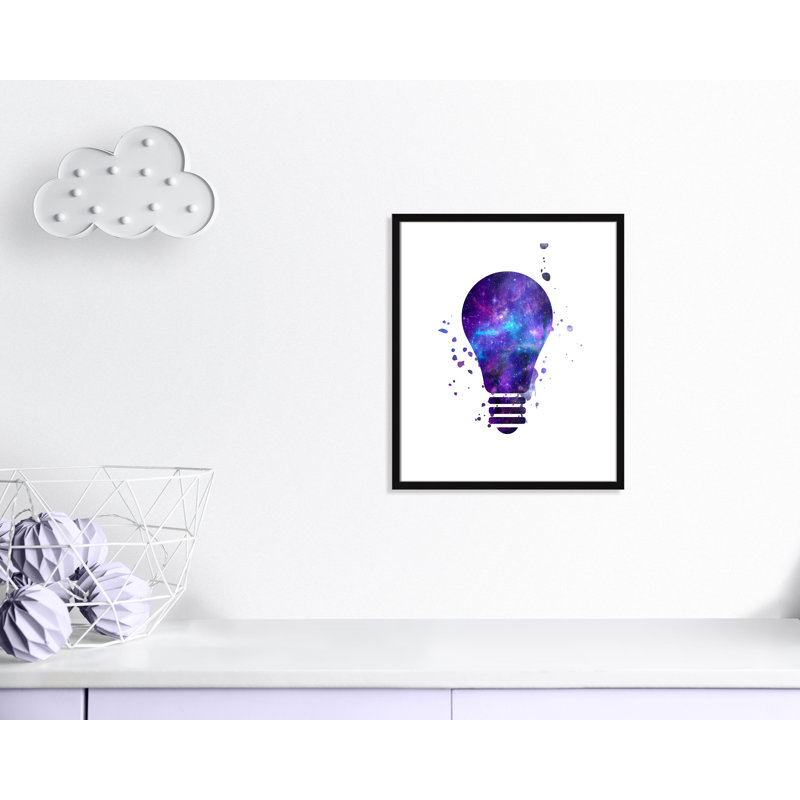 Décoration murale pour enfants light vagues, H 25,5 po x l 21,5 po x P 1,19 po, Encadré de boîte noir