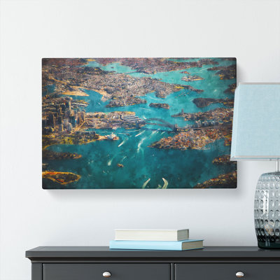 Birds Eye View Of Sydney Australia - Wrapped Canvas Painting