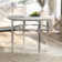 Round Faux Marble Top Metal Base Dining Table