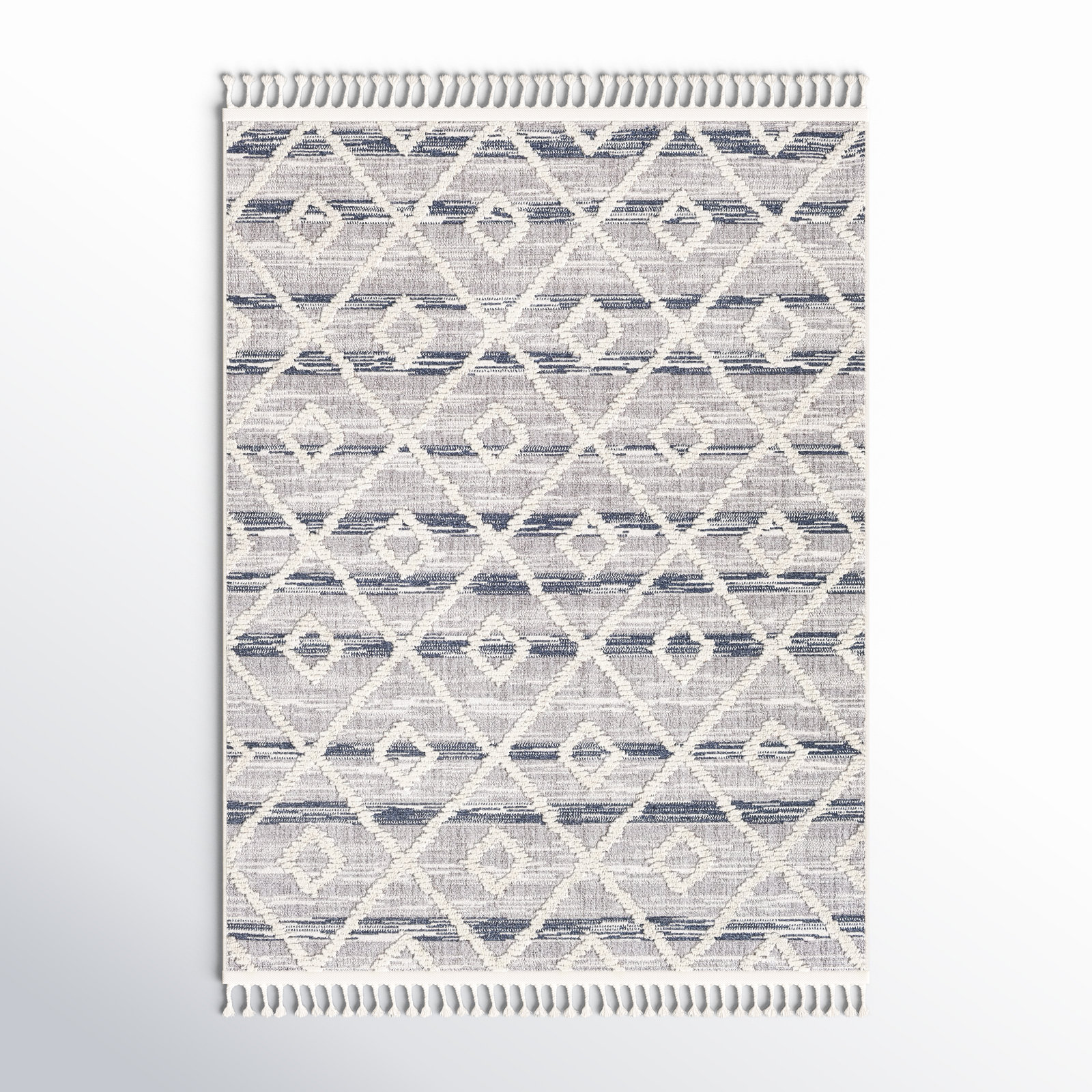 Highpoint Gray Cream Geometric Rug, Rectangle 2' x 2'11"