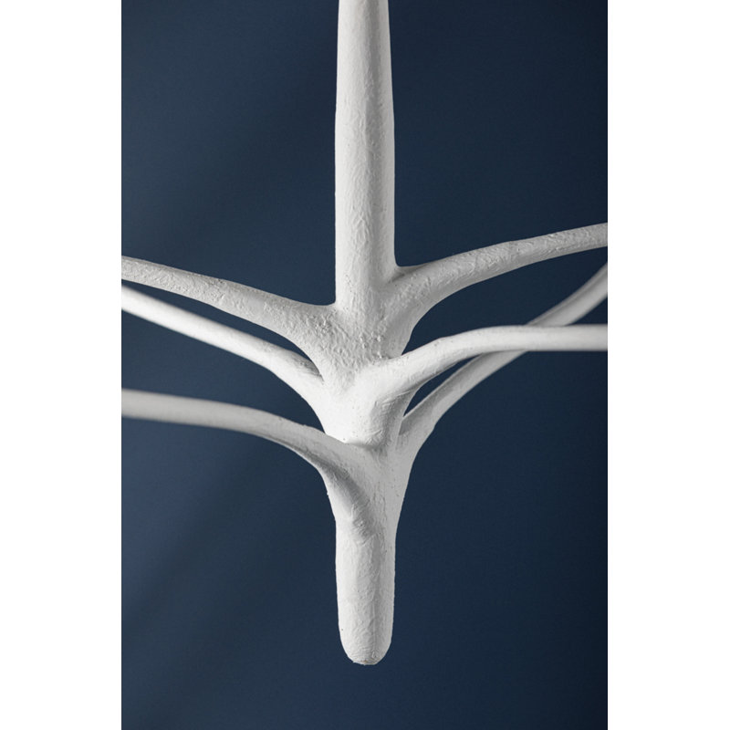Labra 6 Light Chandelier, White Plaster
