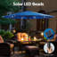 Parasol pour terrasse 11 pi. Inclinaison * 8 baleines Auvent résistant aux rayons UV pour la piscine. Cour arrière et patio (sans base)