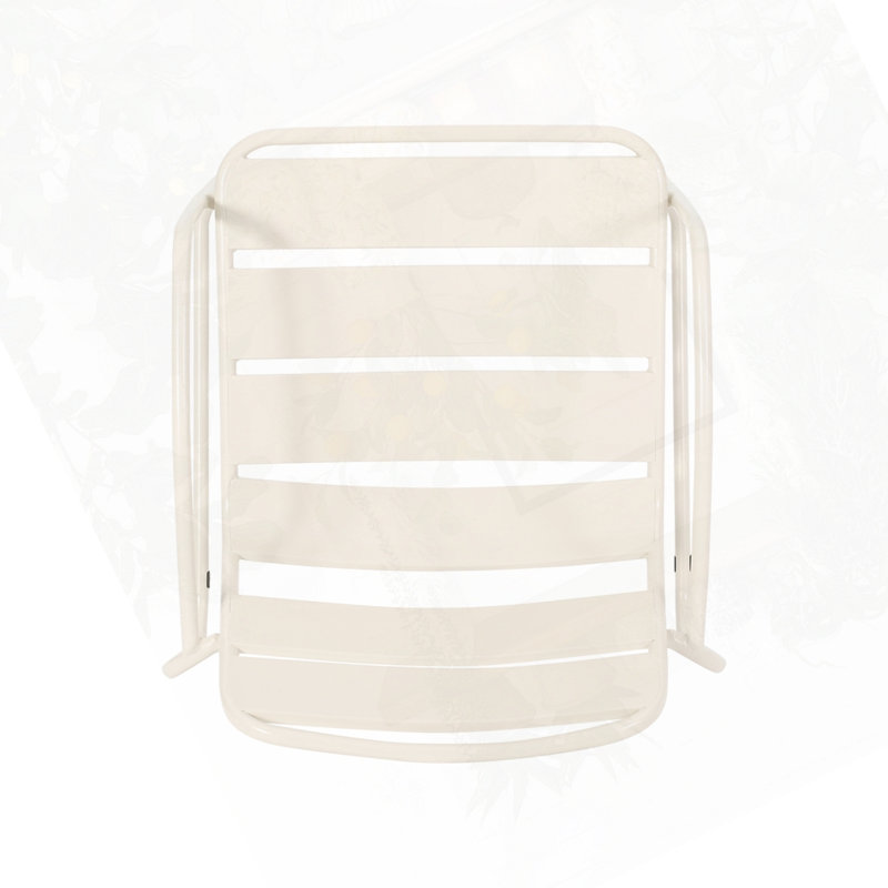 Chaise d'extérieur en fer, Blanc mat