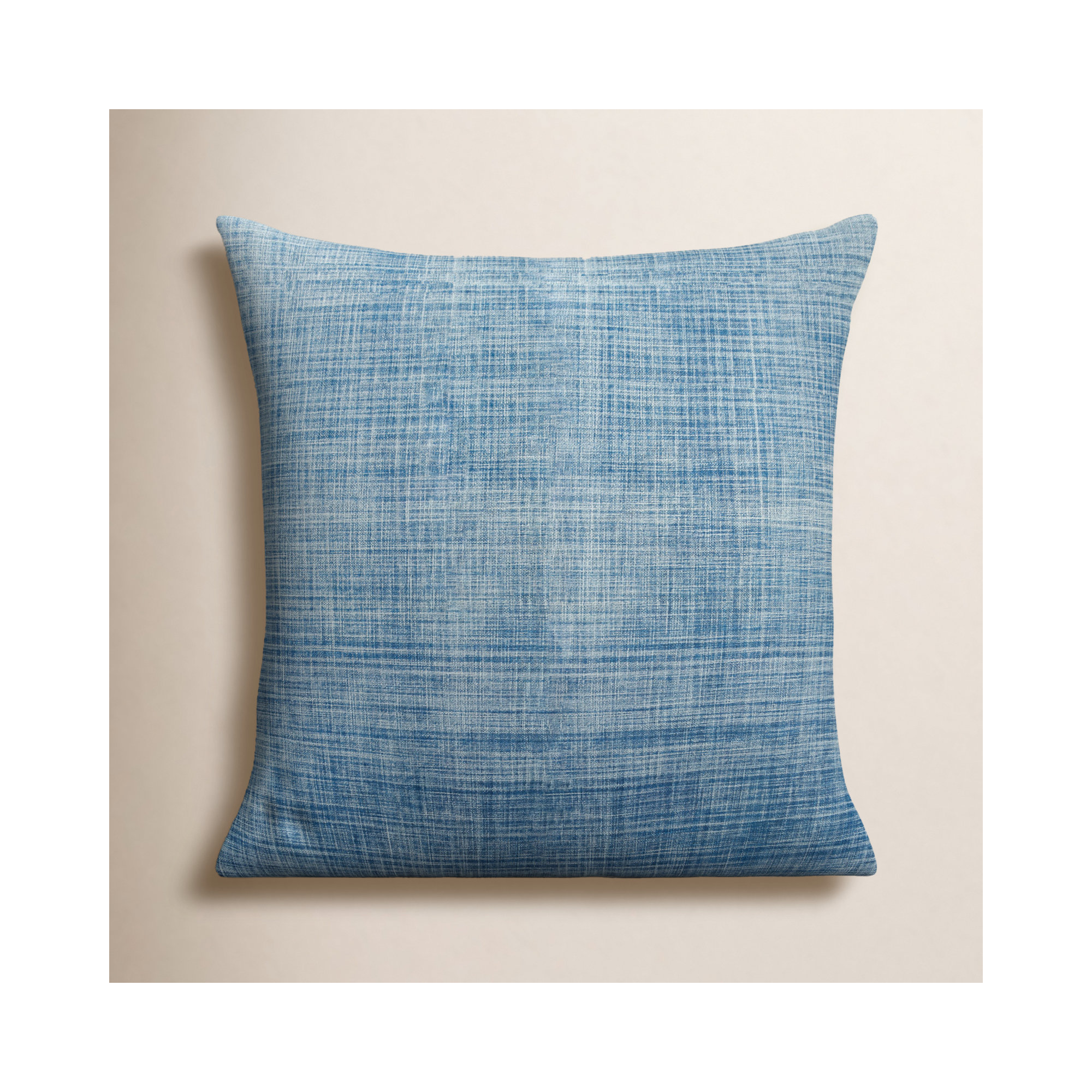 Jaipur Living Morgan ROV01 Solid Blue And White Poly Filled Pillow (22"), Pillow Cover Only - No Insert