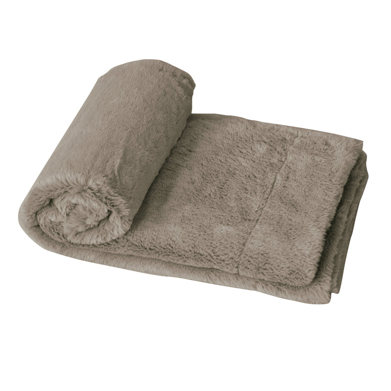 Knitted Throw Blanket, Brown