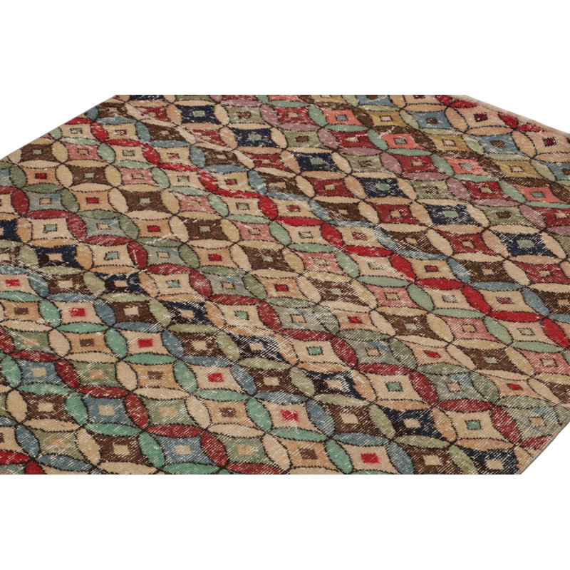 One-of-a-Kind 4'11" X 5'1" Hand Knotted Area Rug