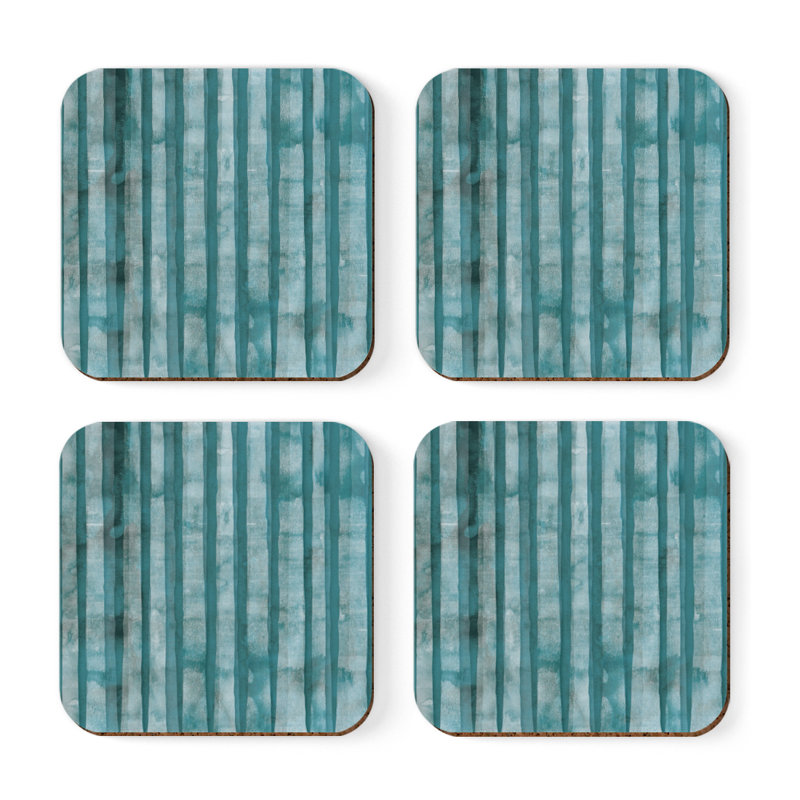 Cork Square 4 Piece Coaster Set