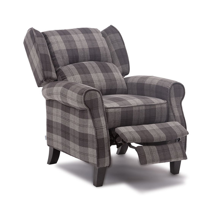 Lynnwood 80cm Wide Wing Chair Recliner, Charcoal