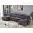 Asher U-Shape Sectional Sofa, 150.4" Wide Chenille  Sofa with USB-2105000227