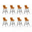 Chaise d'appoint orange à dossier solide (ensemble de 8)-892372938-892372977-892372979