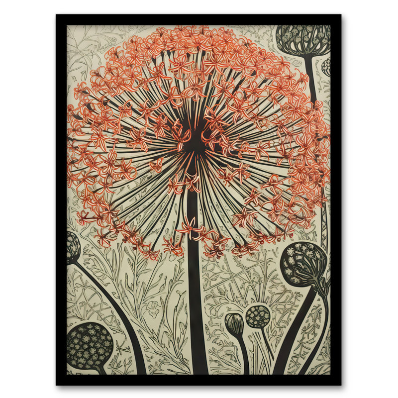 Alar Allium Flower Bloom And Buds Pink Grey Spring - Single Picture Frame Print