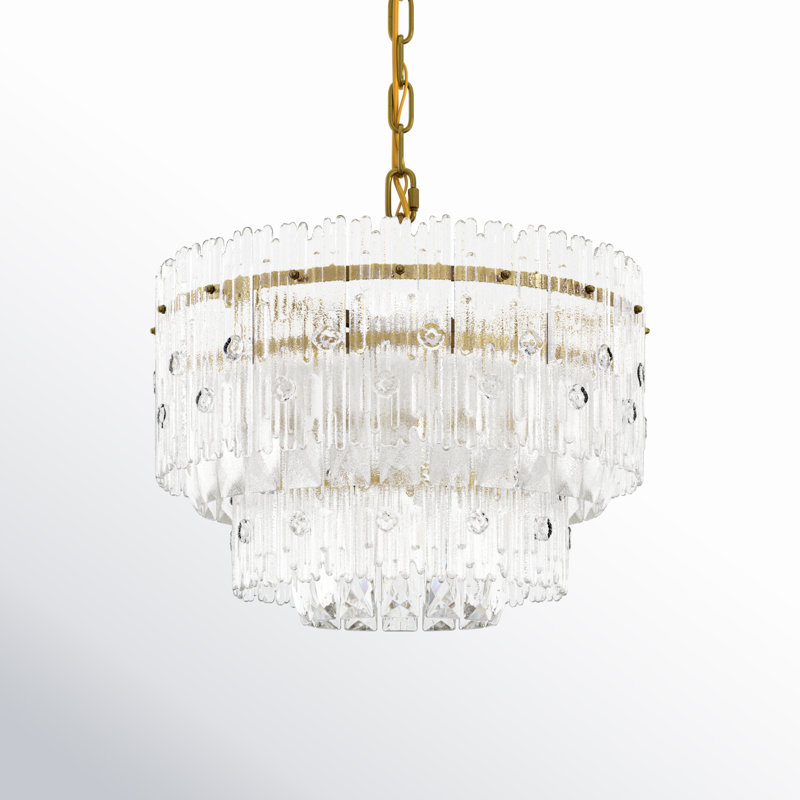 Erastus 4 - Light Dimmable Tiered Chandelier, Satin Gold