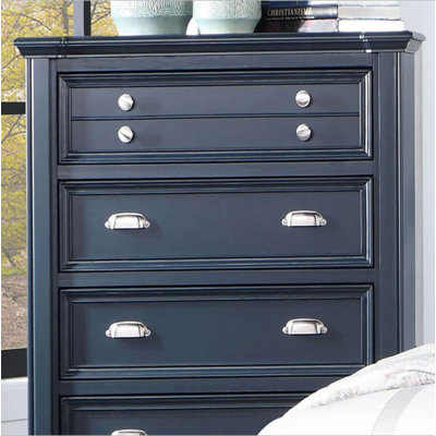 Mobilier de chambre à coucher de style transitionnel avec glissières à roulement à billes 1 pièce