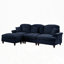 Élégant canapé Mid-Century 3 places avec 1 repose-pieds-1696140874