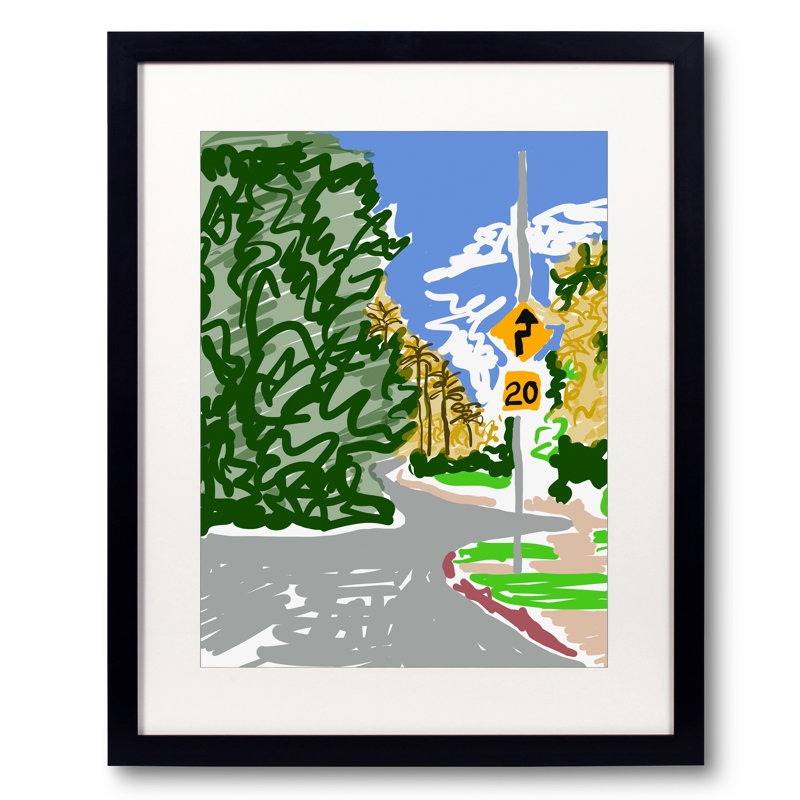 Deborah Blum " Hilgard Avenue " by Deborah Blum, 21.2" H x 17.2" W x 0.87" D, Black Framed