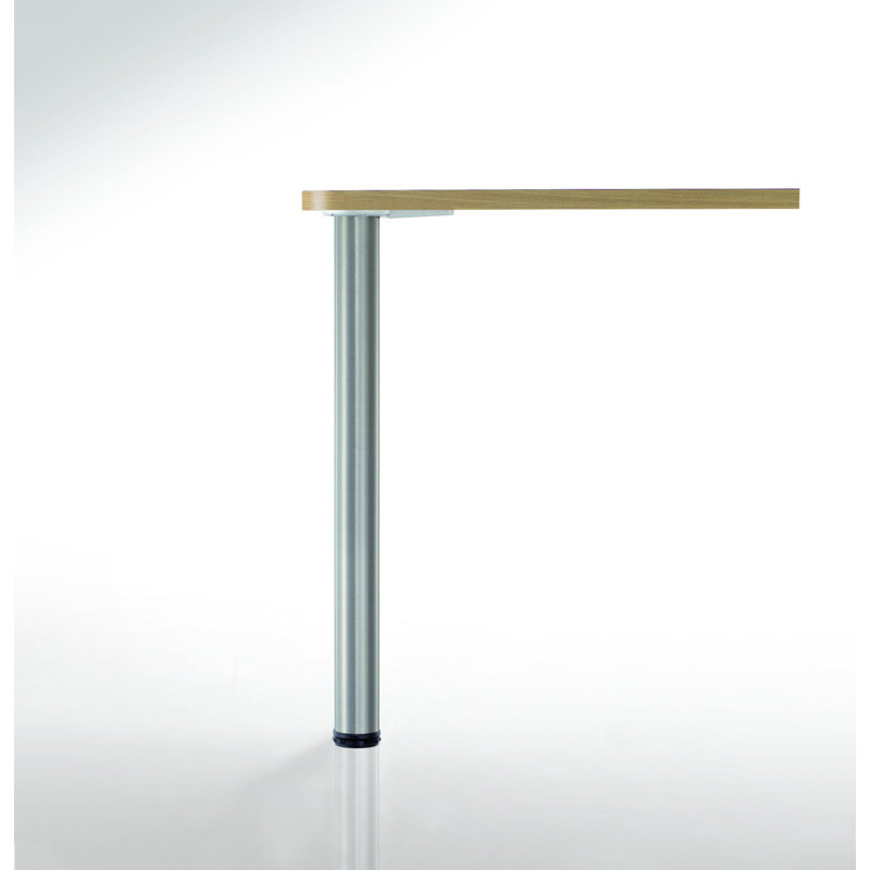 Adjustable Bar Table Leg, Brushed Nickel