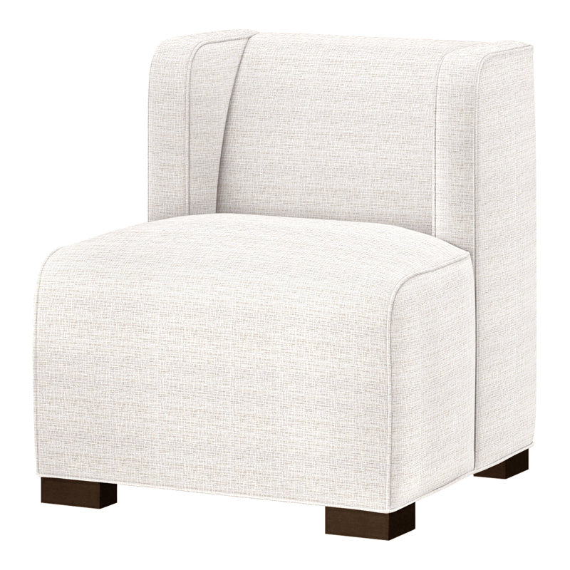 Joan Linen Boucle Slipcovered Chair, Perigold Ice Breaker Polar, Expresso