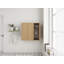Combo armoire murale 36 po avec porte à fermeture douce, finition chêne original, rangement de salle de bain 3 pièces avec tablettes internes pour petits espaces