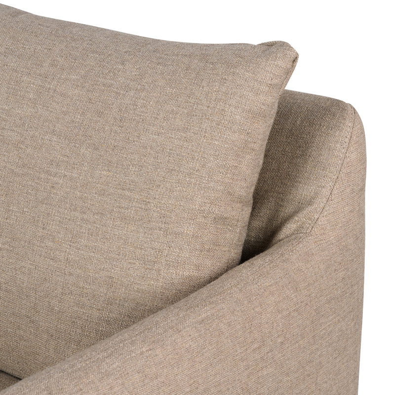Banks Swivel Armchair, Alcala Taupe Polyester Blend