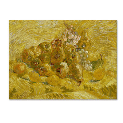 «Quinces Lemons Pears And Grapes» par Vincent Van Gogh - reproduction d'art sur toile tendue