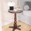 Petite table de bout ronde de 15,95 pouces au fini noyer, de style simple, pouvant servir de support à plante ou de table à boisson, petite table de bout ronde facile à installer, couleur noyer, conception simple, support à plante,