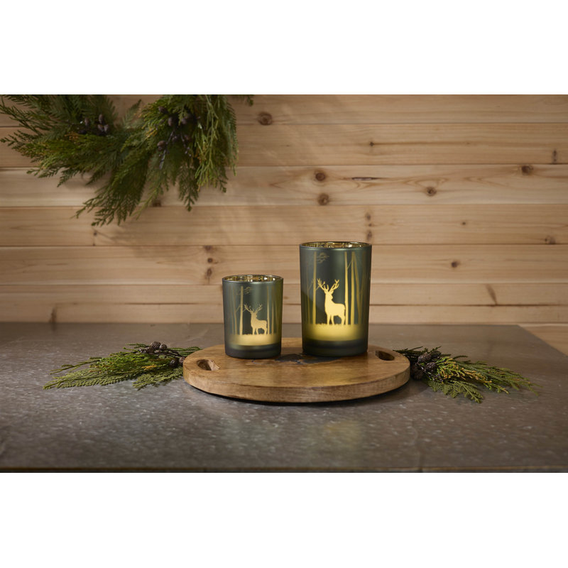 Mossy Oak Deer Candle Holder