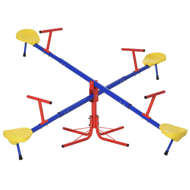 Bascule pivotante à bascule pour enfants avec équipement de terrain de jeu extérieur à bascule pivotant à 360 ° pour enfants, pour les garçons et les filles âgés de 3 à 8 ans