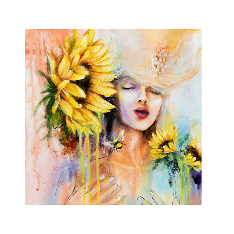 La fleur | Peinture par Alika Bhatt | Pour la décoration murale